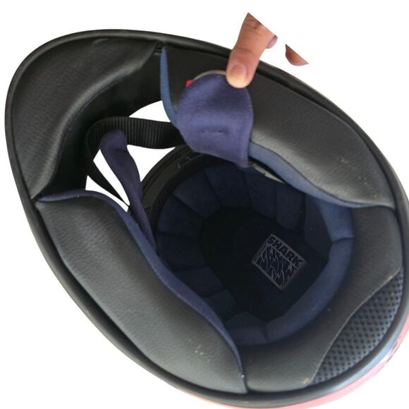 Shark S800 Pink Butterfly Motorcycle Biker Helmet - Picture 6 of 8